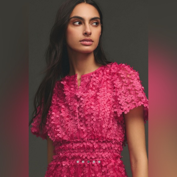 Anthropologie Somerset Mini Dress | Floral Appliqué Edition - Picture 2 of 11